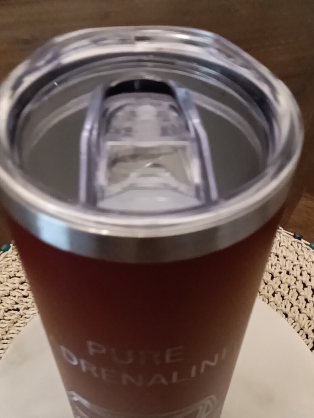 Engraved By Bluemoon Designs Red Insulated Skinny Tumbler W/  Lid. Hot & Cold. - Picture 4 of 7